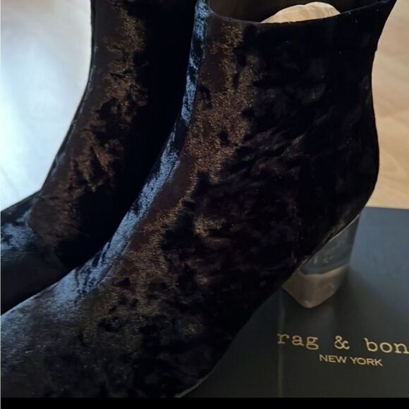 NIB Rag and Bone Drea Crushed Velvet Booties - Picture 4 of 14